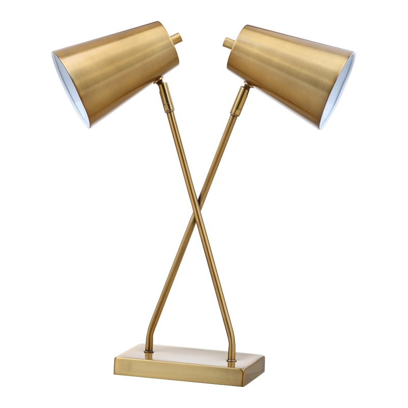 Belden Gold And White 2 Light Table Lamp
