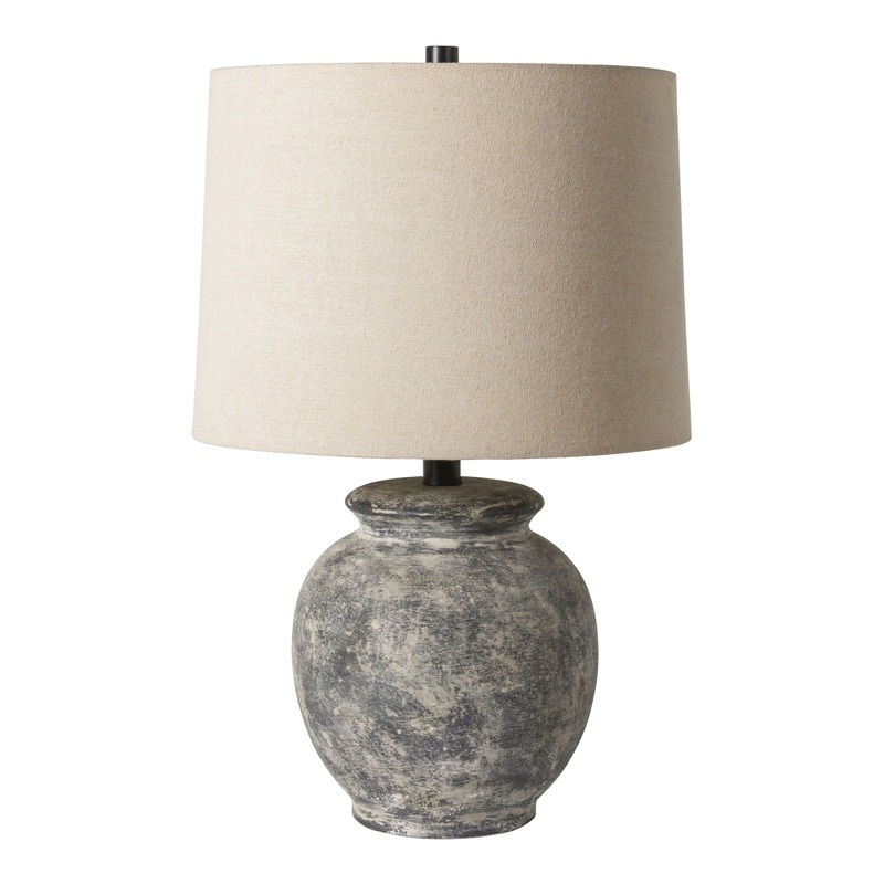 Briar Antique Gray Ceramic Table Lamp