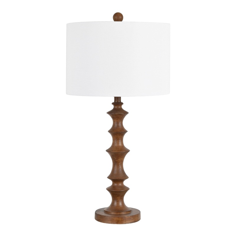 Chester Brown Resin Spindle Table Lamp
