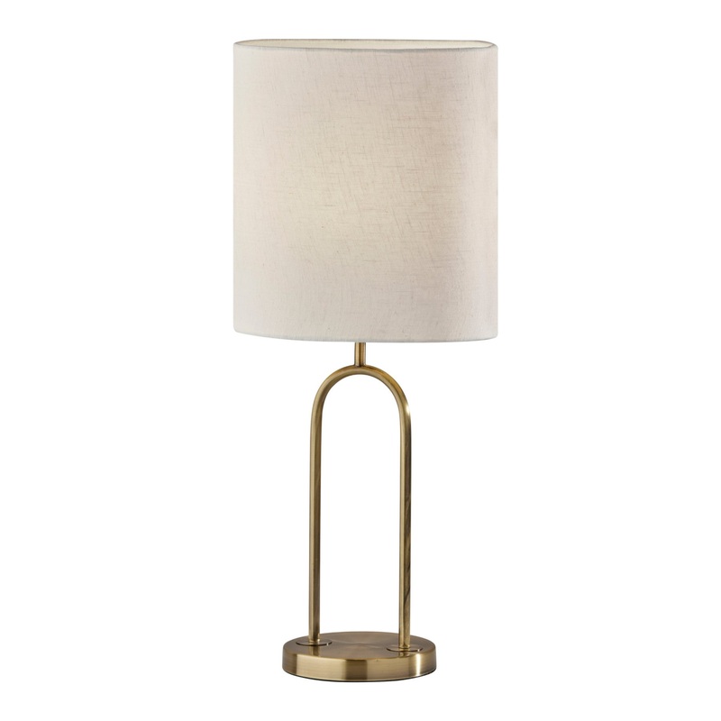 David Antique Brass Arched Table Lamp