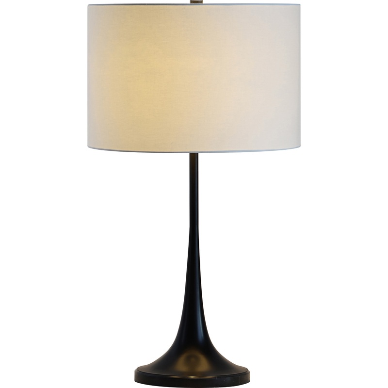 Everly Black Marble Tulip Table Lamp