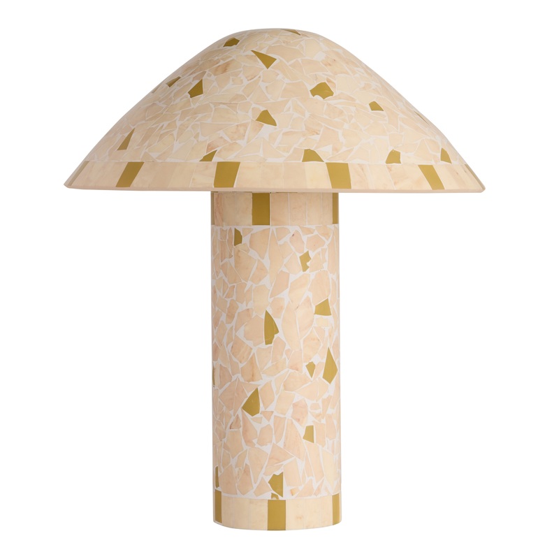 Faux Terrazzo Mushroom Shaped 2 Light Table Lamp