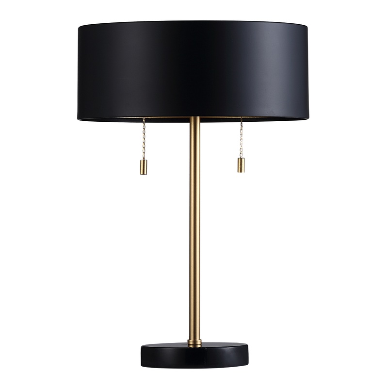 Gillian Matte Black And Gold Metal Table Lamp