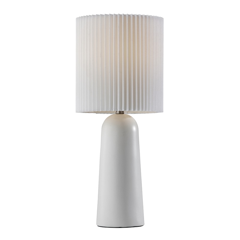 Gio Ceramic Pleated Shade Table Lamp