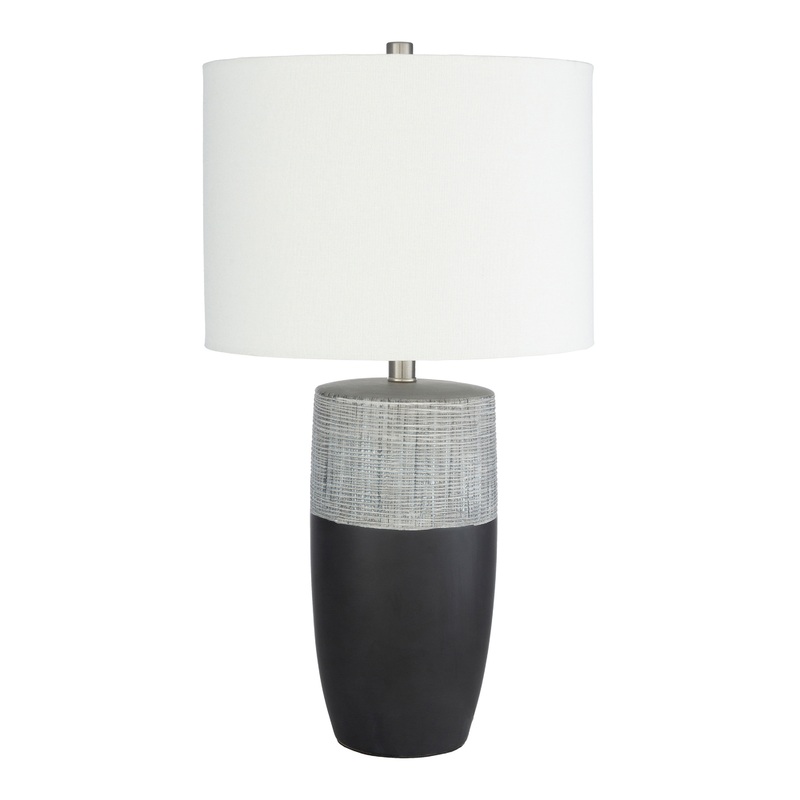 Gray and Black Two Tone Ceramic Table Lamp