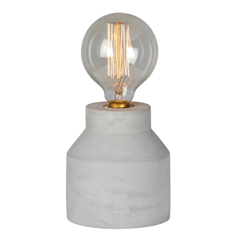 Gray Cement Accent Lamp