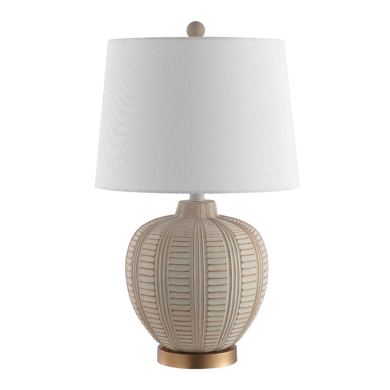 Marrla Cream and Rose Gold Table Lamp