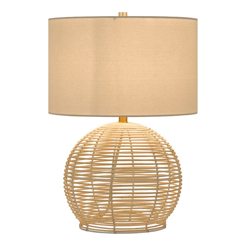 Marta Natural Open Weave Rattan Table Lamp