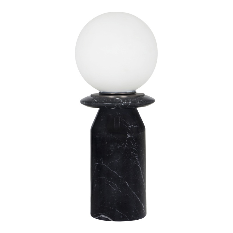 Oceana Frosted Glass Globe and Marble LED Accent Lamp
