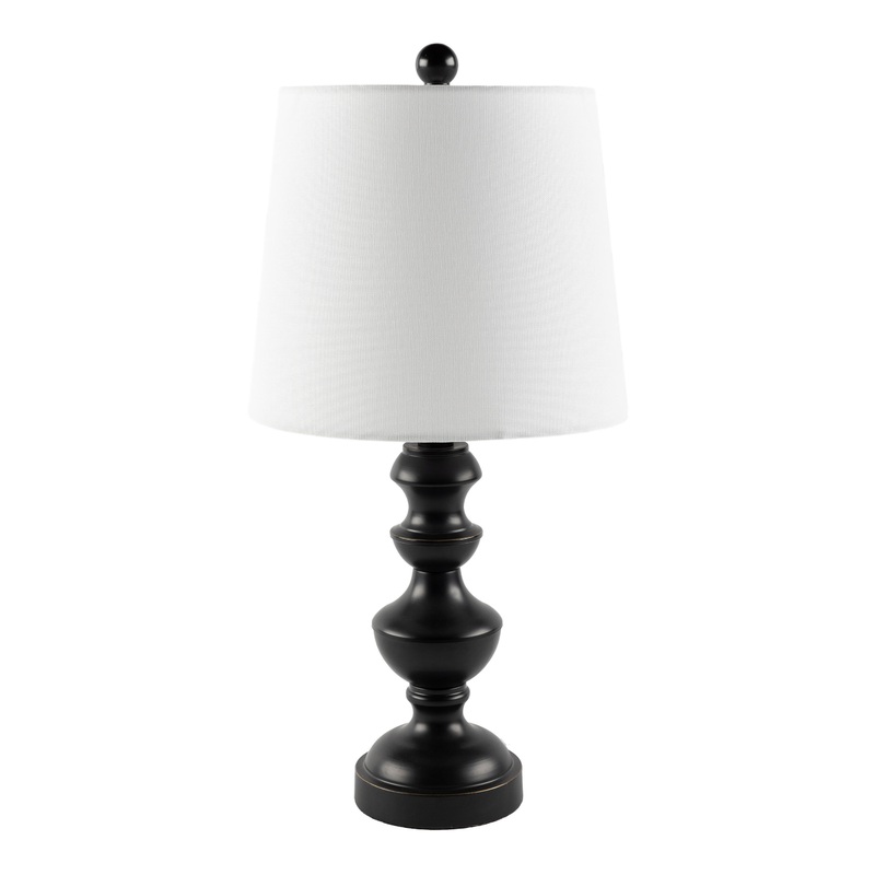 Proteus Black Turned Spindle Table Lamp