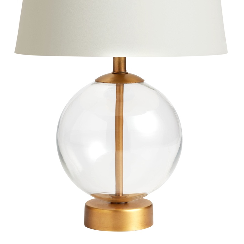 Serena Glass Globe And Brass Accent Lamp Base