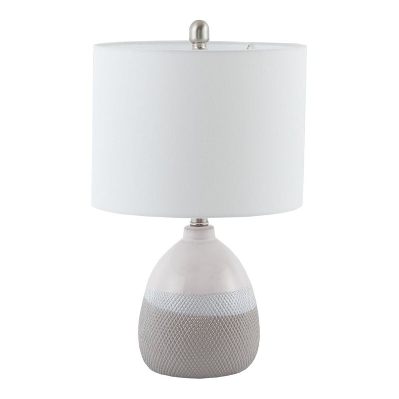 Todd Beige And White Ceramic Table Lamp