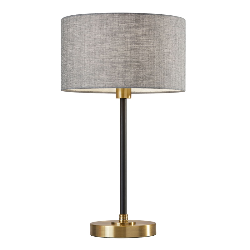 Troy Antiqued Brass And Black Table Lamp