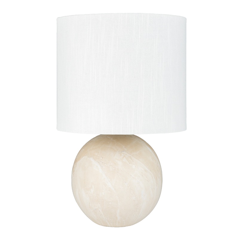 Vogel Ivory Marbled Ceramic Orb Table Lamp