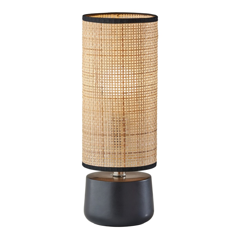 Walmer Natural Rattan and Ceramic Accent Lamp