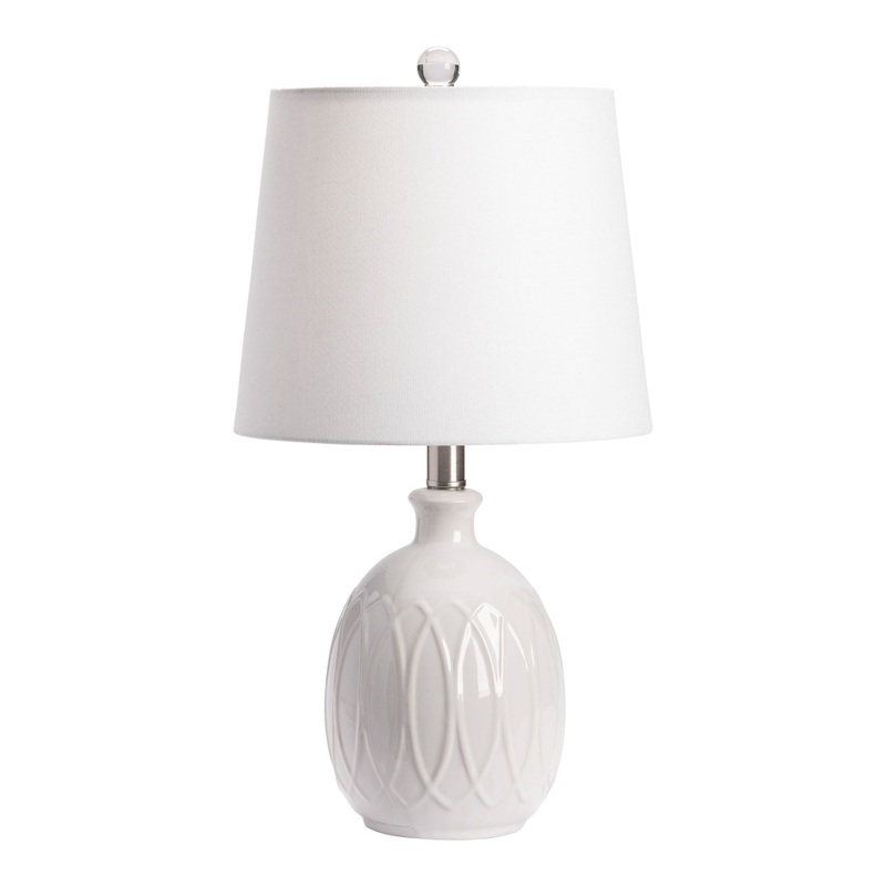 Willet White Ceramic Geometric Table Lamp