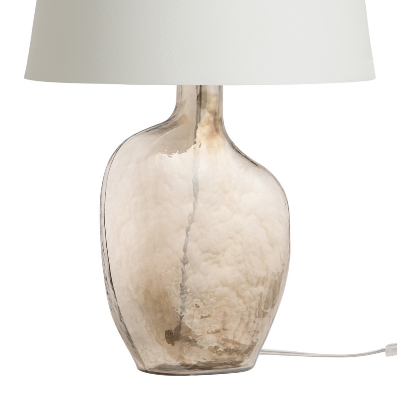 Amber Blown Glass Organic Textured Table Lamp Base