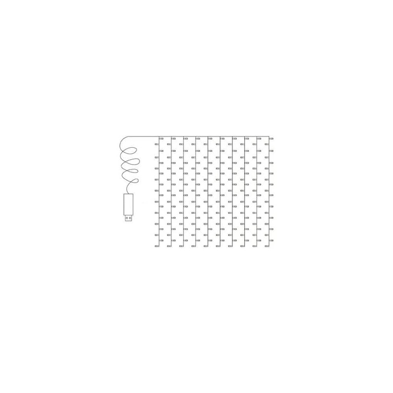 Angel Sar 6.5 ft. x 6.5 ft. White Waterproof Curtain Lights for Bedroom Wall, 200 LED Twinkle Lights with Remote 8 Modes Timer FX94TM96