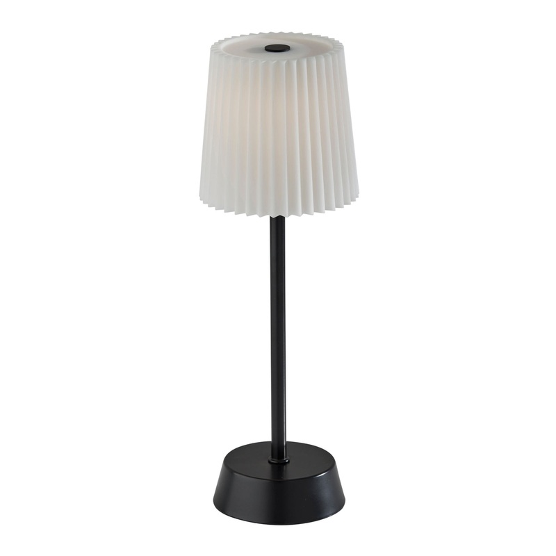 Athene Classic Pleated Rechargeable LED Table Lamp