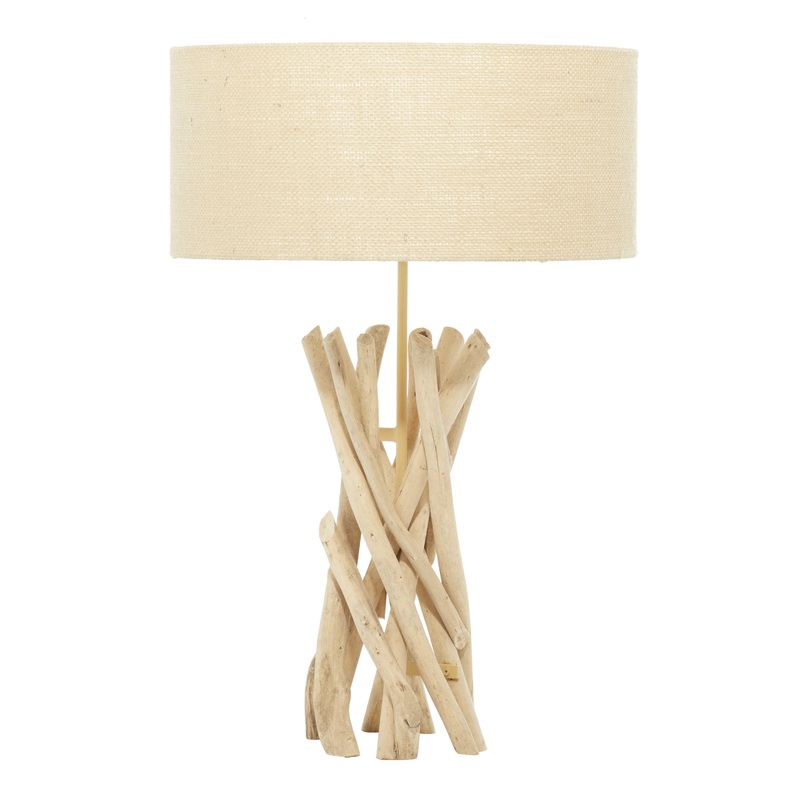 Natural Driftwood Stick Table Lamp