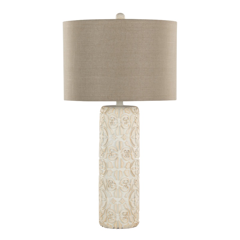Paseo Taos Carved Resin Table Lamp 2-Piece Set