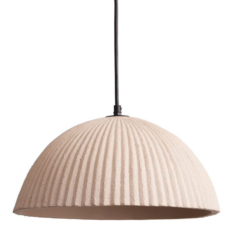 Rustic Blush Ecomix Scalloped Dome Pendant Lamp
