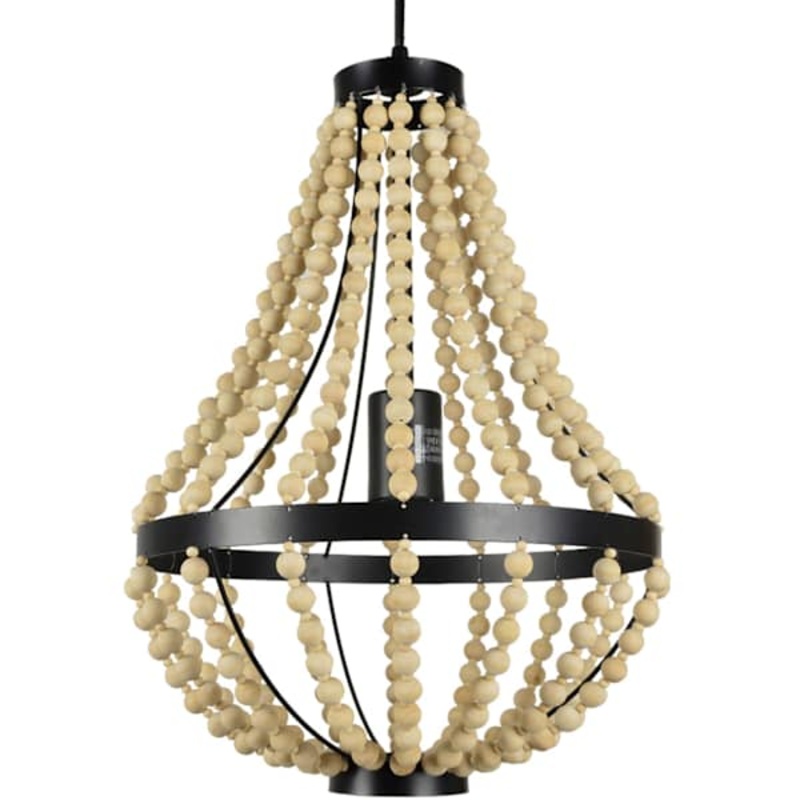 Beaded Hanging Pendant Light, 19″