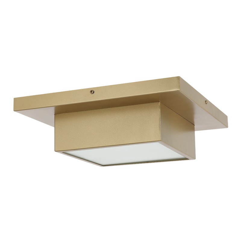 Elin Gold Metal Square Flush Mount Ceiling Light