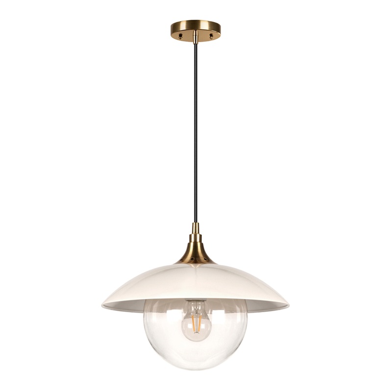 Glass and Metal Dome Alice Pendant Lamp