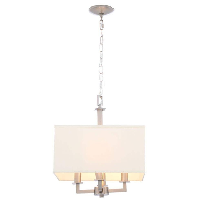 Hampton Bay Menlo Park 4-Light Brushed Nickel Pendant N2003