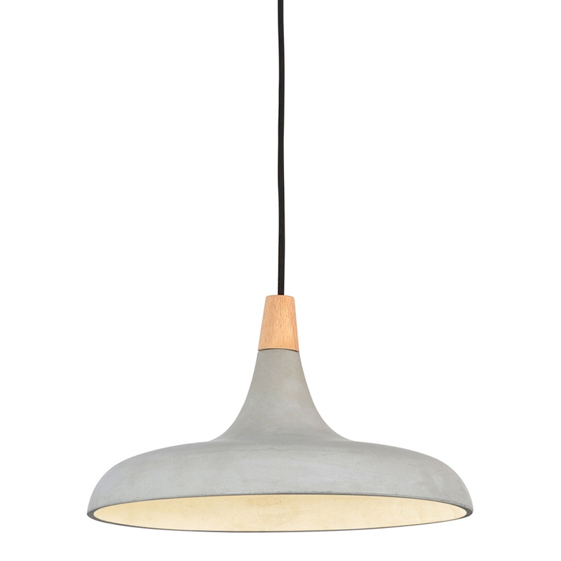 Hunter Concrete And Wood Pendant Lamp