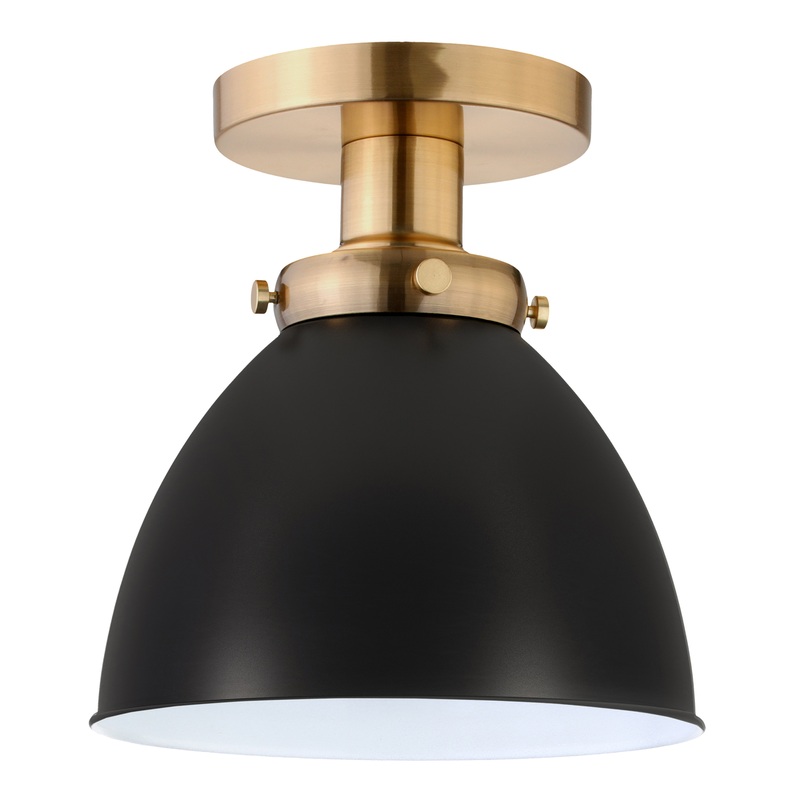 Inigo Metal Dome Semi Flush Mount Ceiling Light