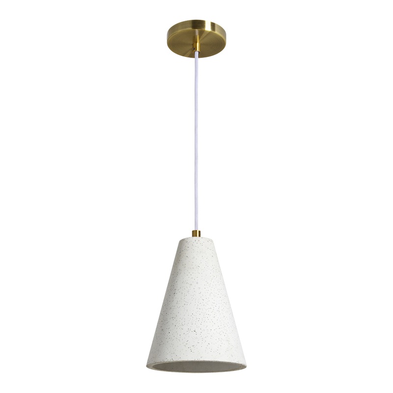 Irene Off White Terrazzo Cone Pendant Lamp