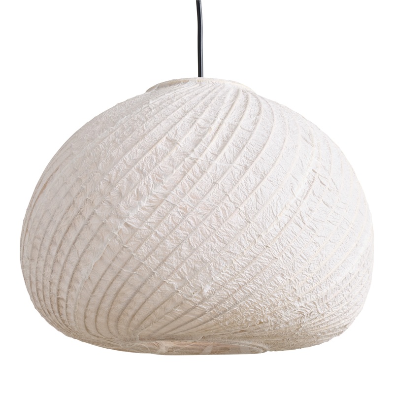 Kyoto White and Natural Bamboo Dome Lattice Pendant Lamp