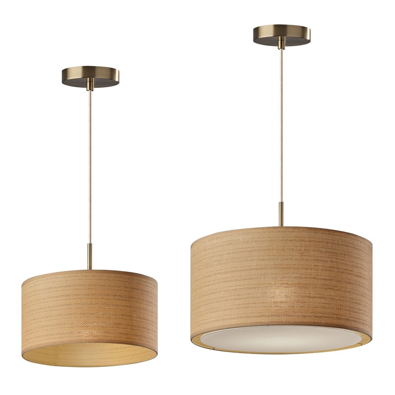 Landor Natural Woven Drum Pendant Lamp