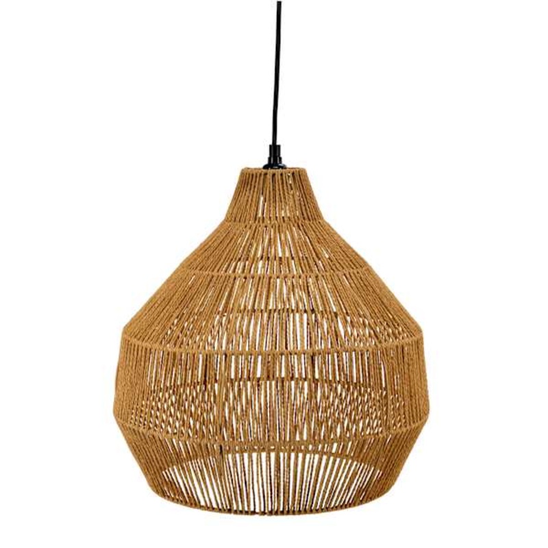 Neutral Rope Plug-In Pendant Light, 15.5″