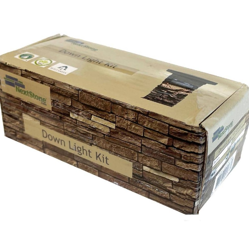 NextStone Slatestone Post Cover 2 in. x 2 in. Onyx Integrated LED Deck Down Light Kit DLK-ON