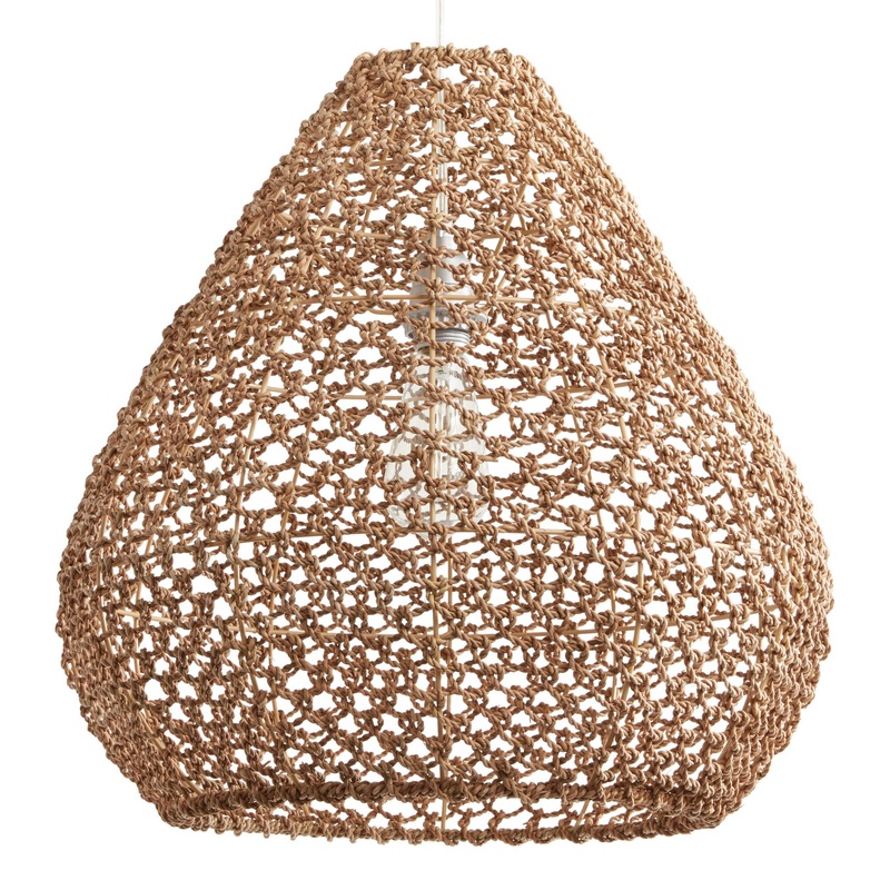 Vicente Natural Seagrass Teardrop Pendant Shade