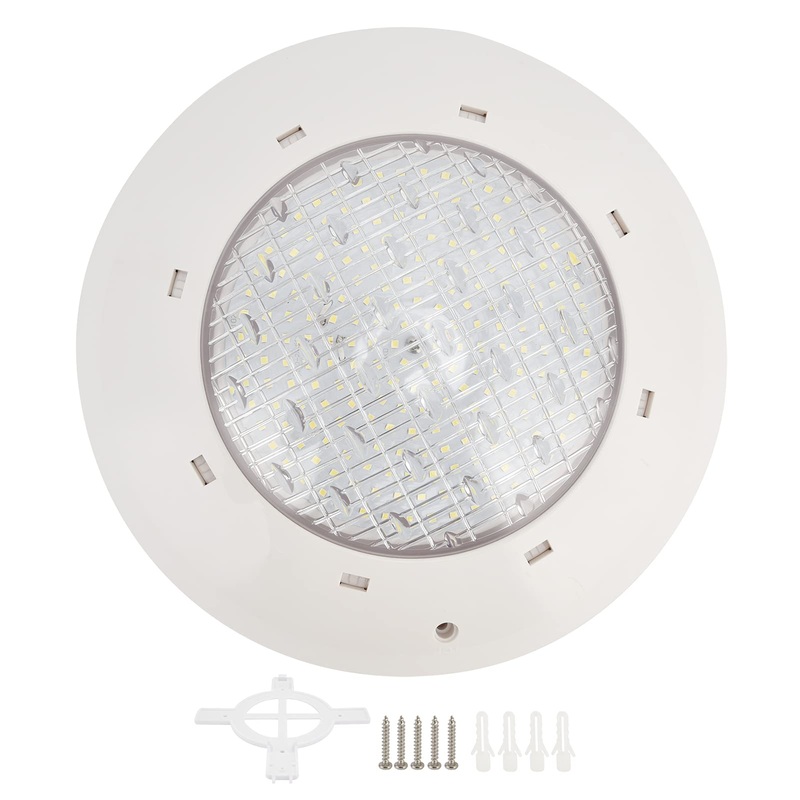 AC12V Warm Light LED Underwater Light IP68 Waterproof Rating Underwater Wall Mounted Swimming Pool Lamp(25W)