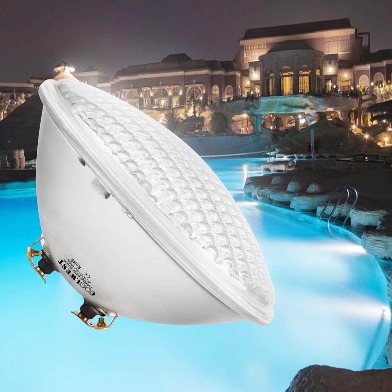 Coolwest LED pool lighting 54W white underwater pool light IP68 Waterproof pond lighting AC/DC 12V LED pool headlights for aquarium swimming pool garden light 54.0 watts