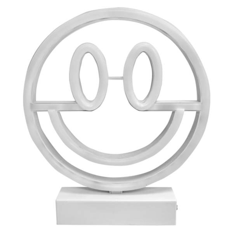 Neon Smiley Face Stand, 10″