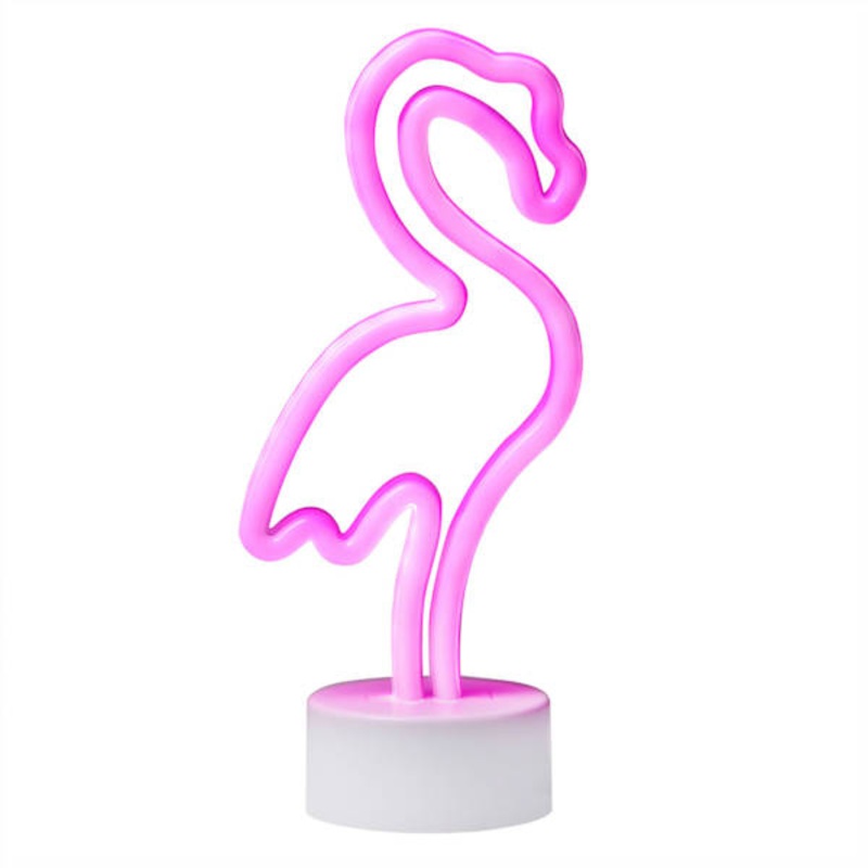 Pink Flamingo Neon Light Stand, 10.5″