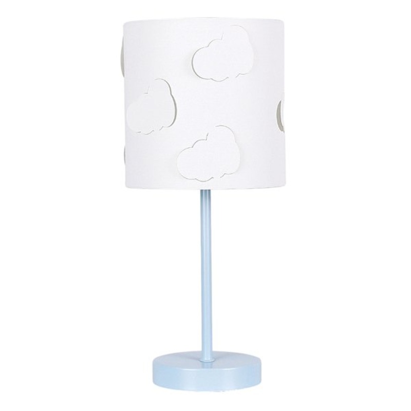 Tiny Dreamers Blue Metal Cloud Lamp with Shade, 15″