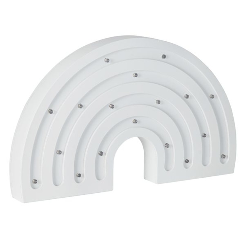 Tiny Dreamers White Wooden Rainbow Decor, 11″