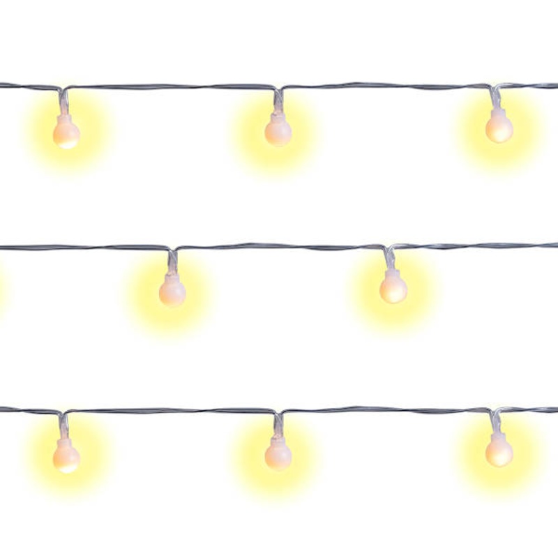 White Frosted Globe String Lights, 3.7″