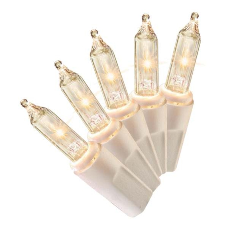 100-Count Clear Mini Lights with White Wire