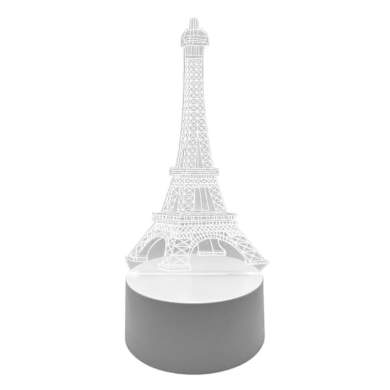 3D Eiffel Tower Acrylic LED Night Lamp, 9″