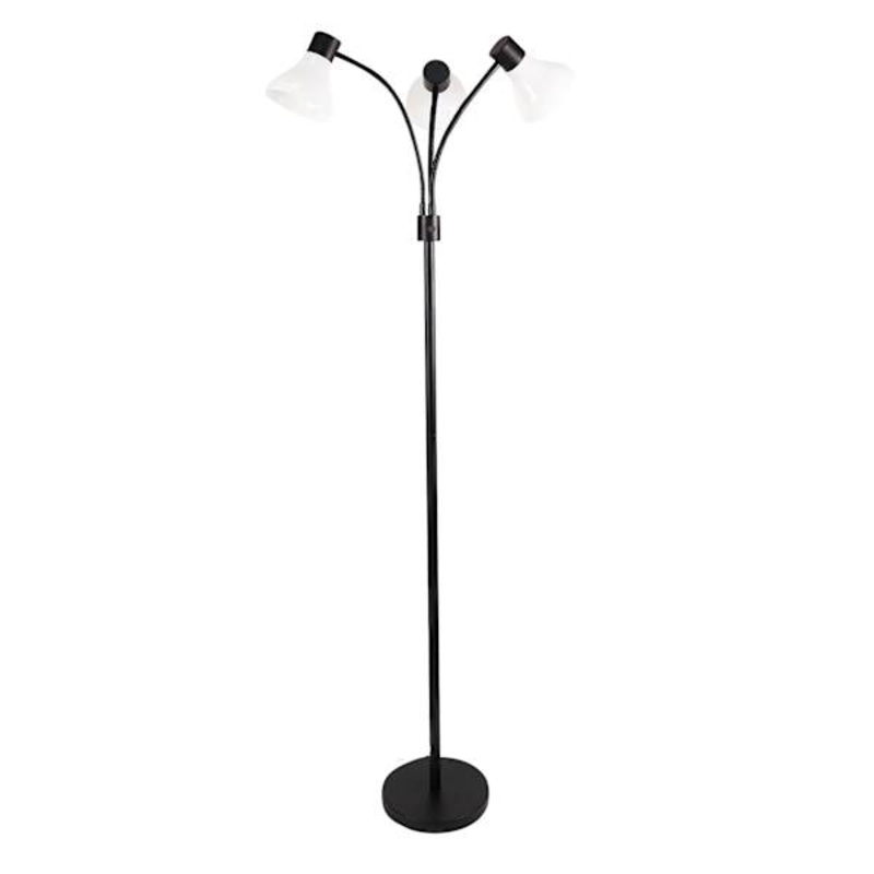 Black Metal Trio Shade Floor Lamp, 67″