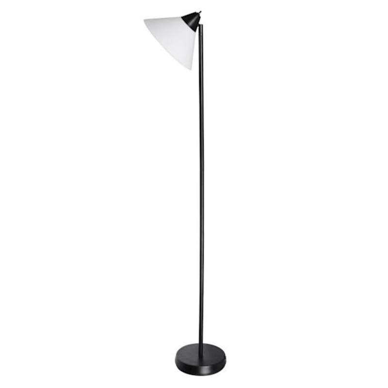 Black Swivel Torchiere Metal Floor Lamp, 60″