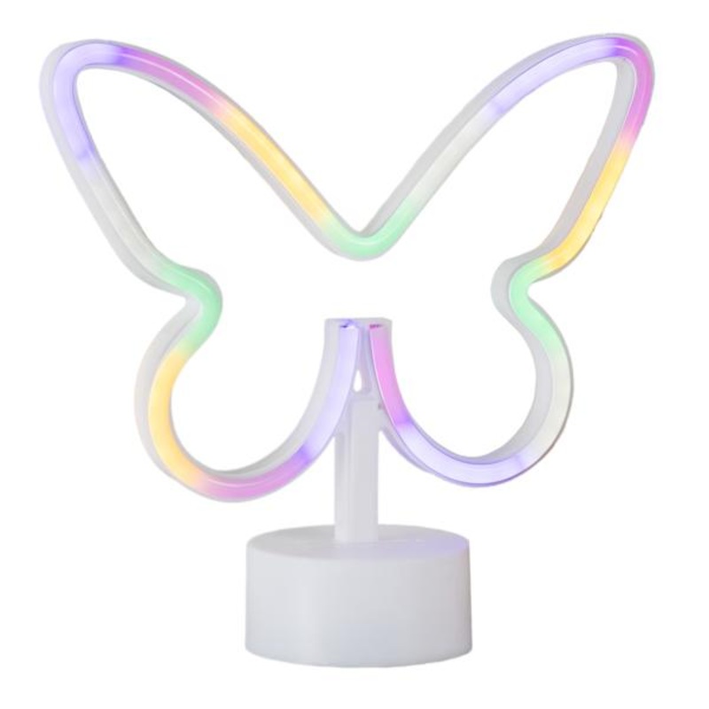 Butterfly Multicolored LED Neon Stand